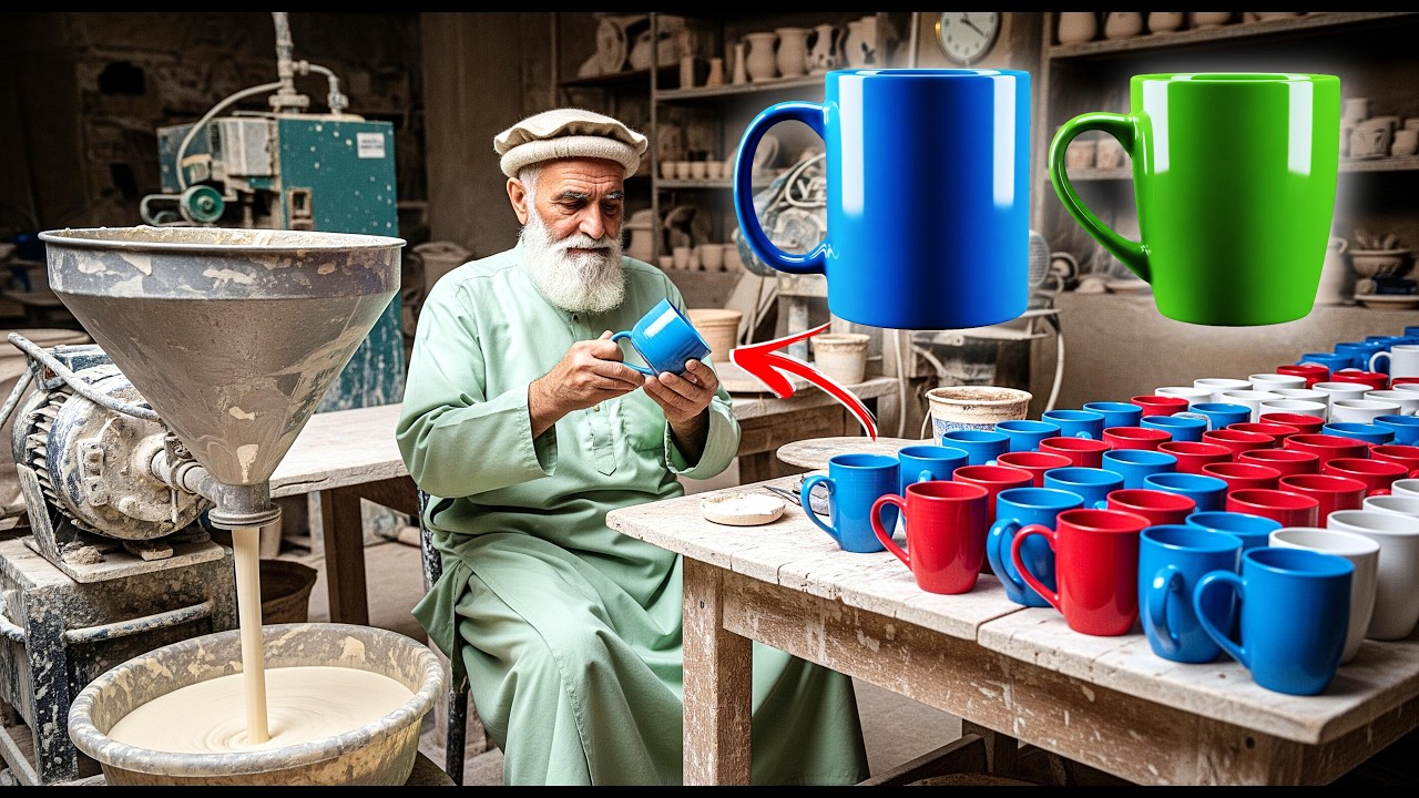 How Are Made Ceramic Tea Mugs | Earthenware Factory in Pakistan | Mass Produced Process