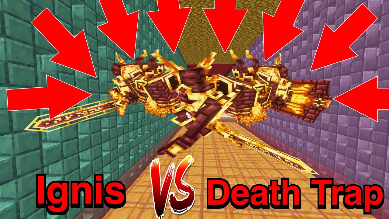 Minecraft |Mobs Battle| Ignis (L_Ender 's Cataclysm) VS Death Trap (Again)