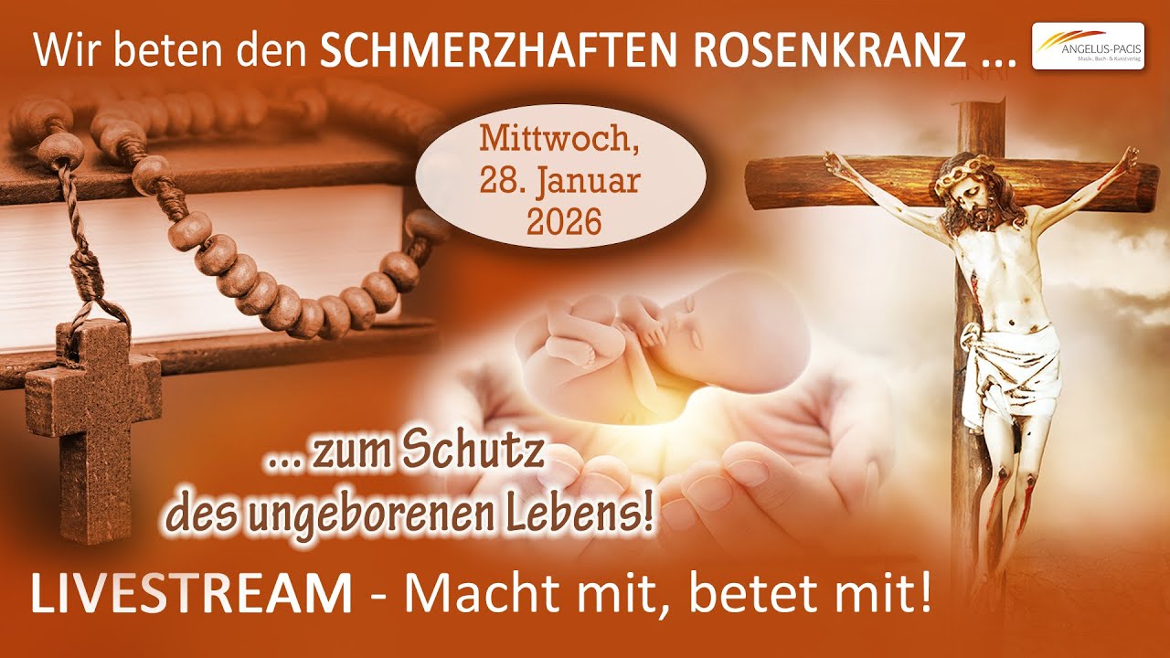Wir beten den schmerzhaften Rosenkranz für die ungeborenen Kinder, dass sie leben dürfen.