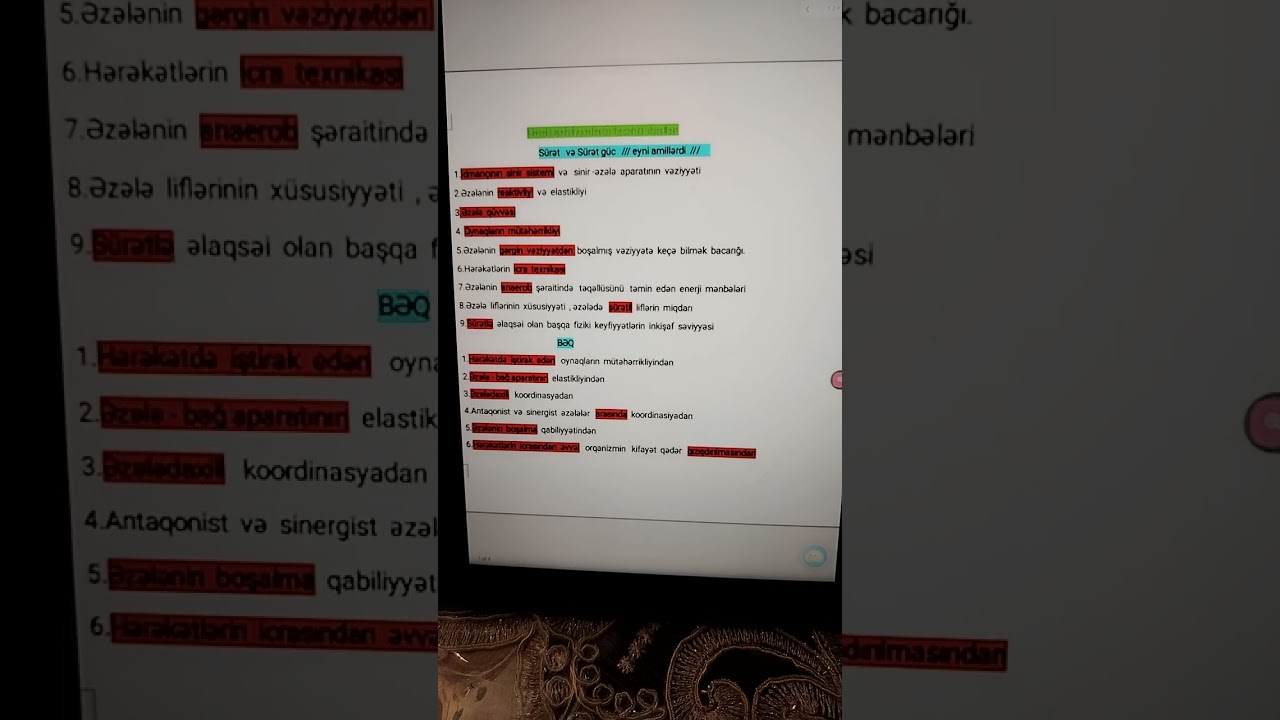 Fiziki terbiye tezahür amilləri izah 
