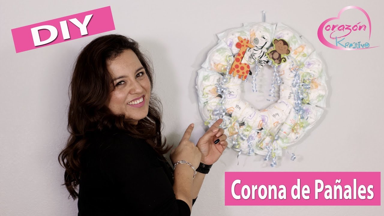 COMO HACER CORONA DE PANALES OTRA OPCION (IDEAS PARA BABY SHOWER)
