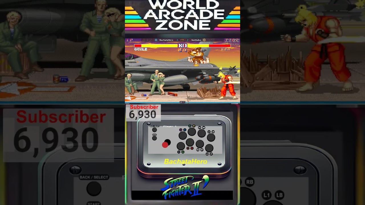 Guile vs Ken Fast Combo Round - Street Fighter II Fightcade #arcade #retrogaming #streetfighter