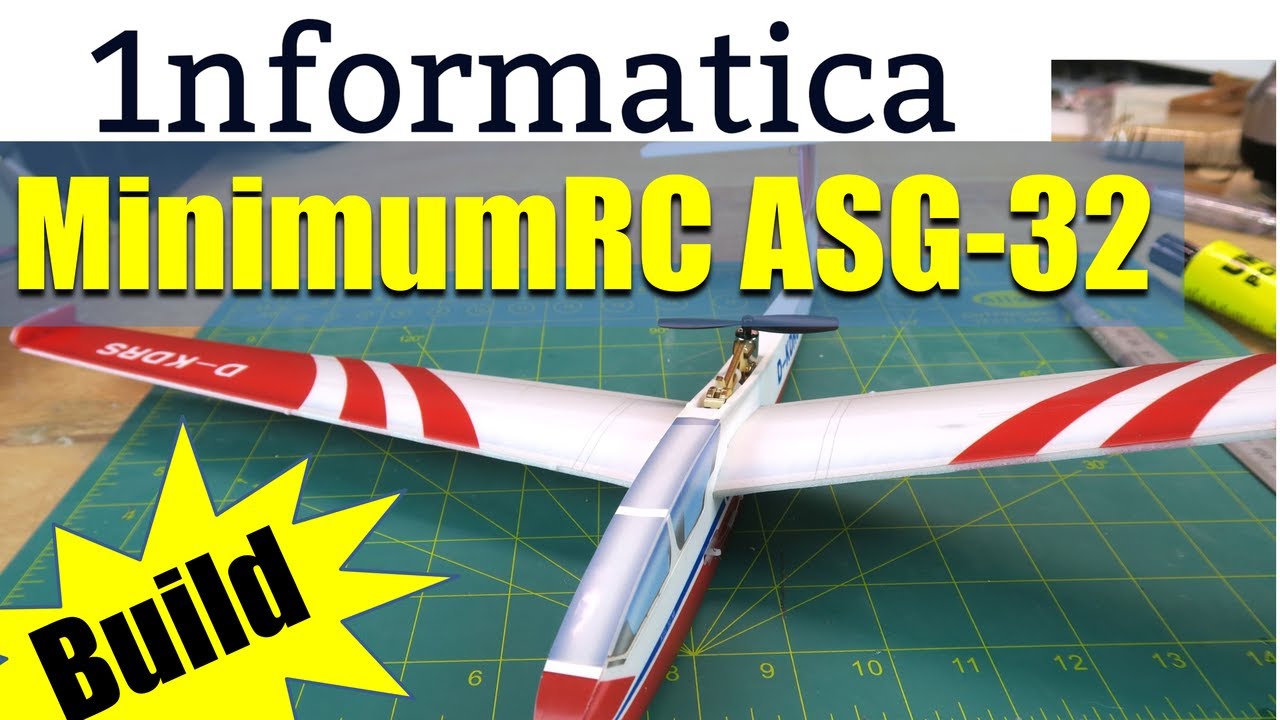 Набор для сборки радиоуправляемого самолета MinimumRC ASG 32 Glider с размахом крыльев 560 мм из ...