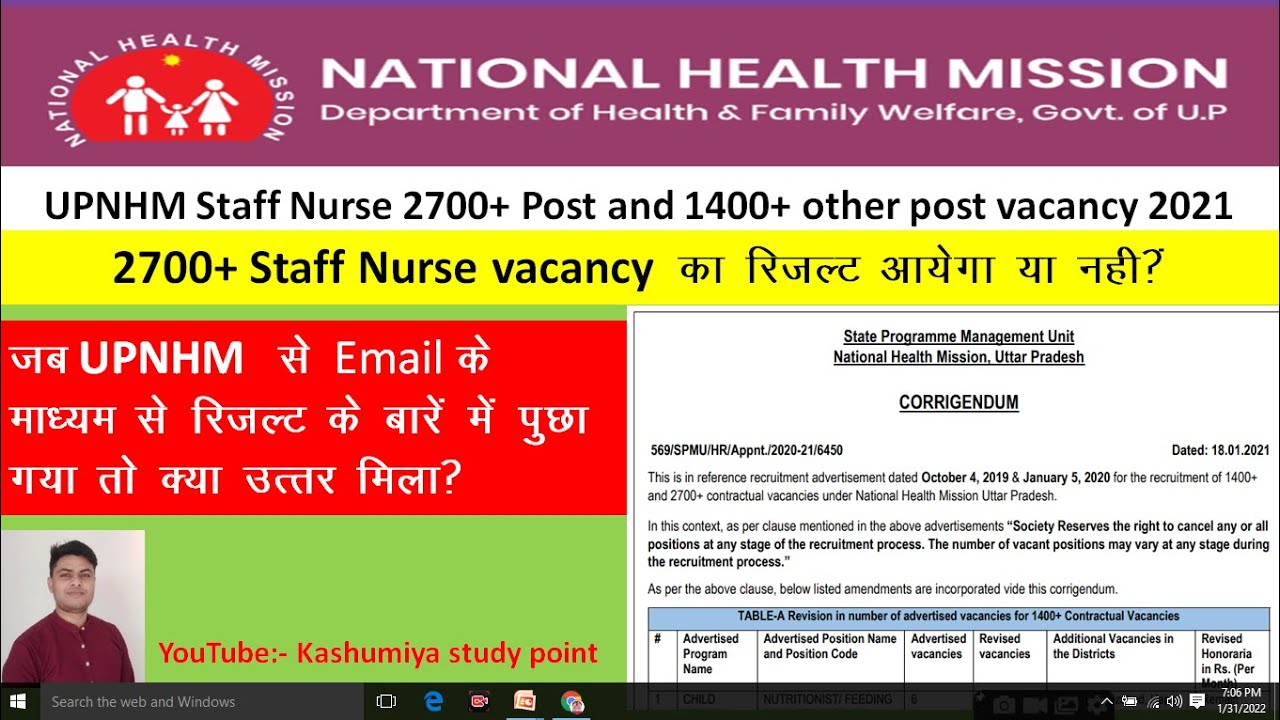 UPNHM 2700+STAFF VACANCY RESULTS LATEST UPDATE