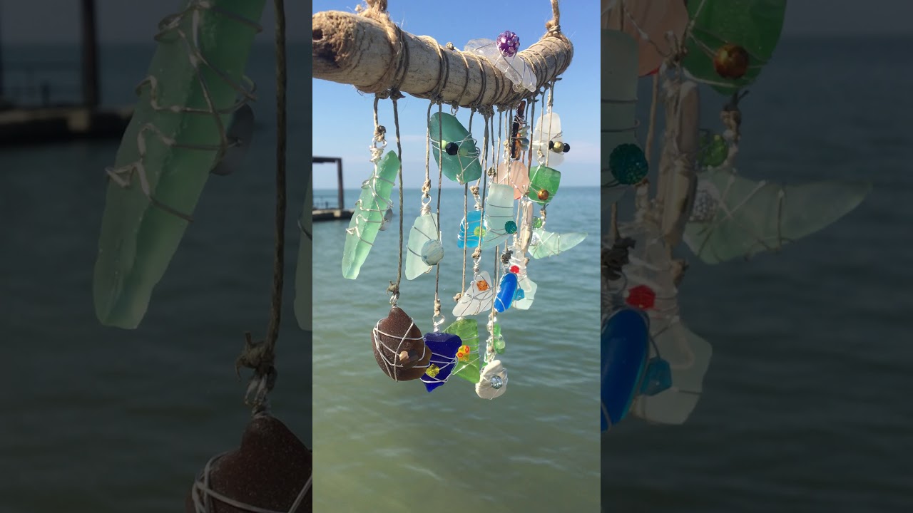 Crystal Wind chime Sea Glass Mobile