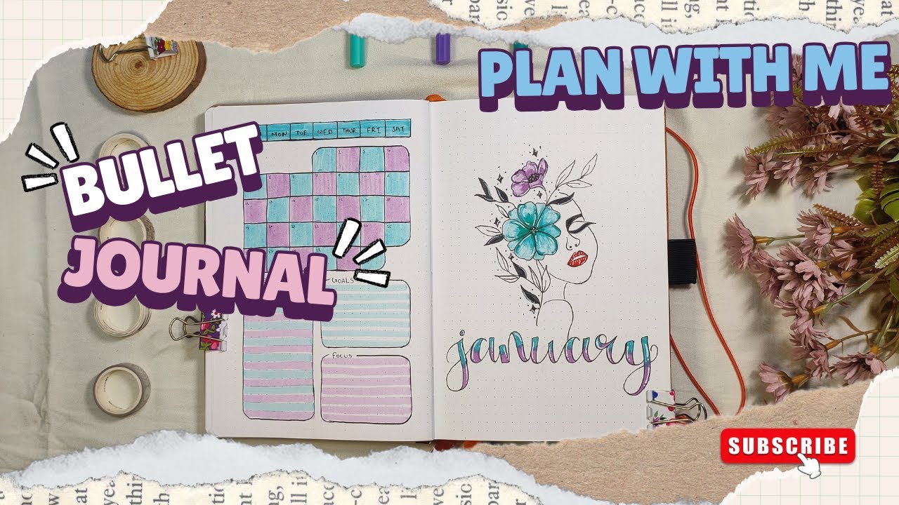 Plan With Me //January 2025 Bullet Journal Setup | Dreamy & Aesthetic Theme✨💖| Nia's Aesthetic