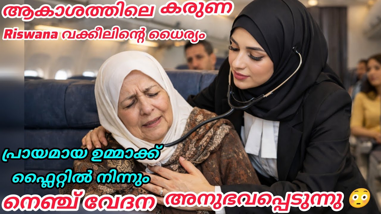 പ്രായമായ ഉമ്മാക്ക് ഫ്ലൈറ്റിൽ നിന്നും നെഞ്ച് വേദന അനുഭവപെട്ടപ്പോൾ Riswana വക്കീൽ ചെയ്തത് കണ്ടോ#flight