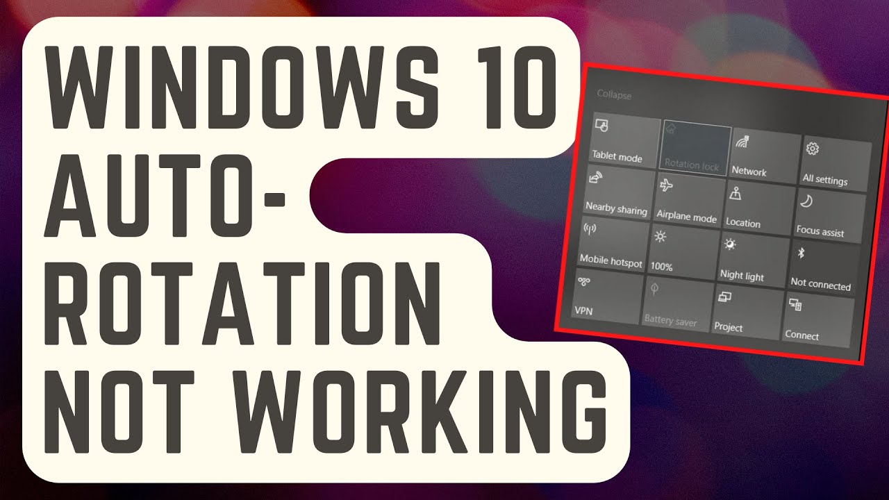 ИСПРАВЛЕНО: автоматический поворот экрана в Windows 10 не работает [Проверенные решения]