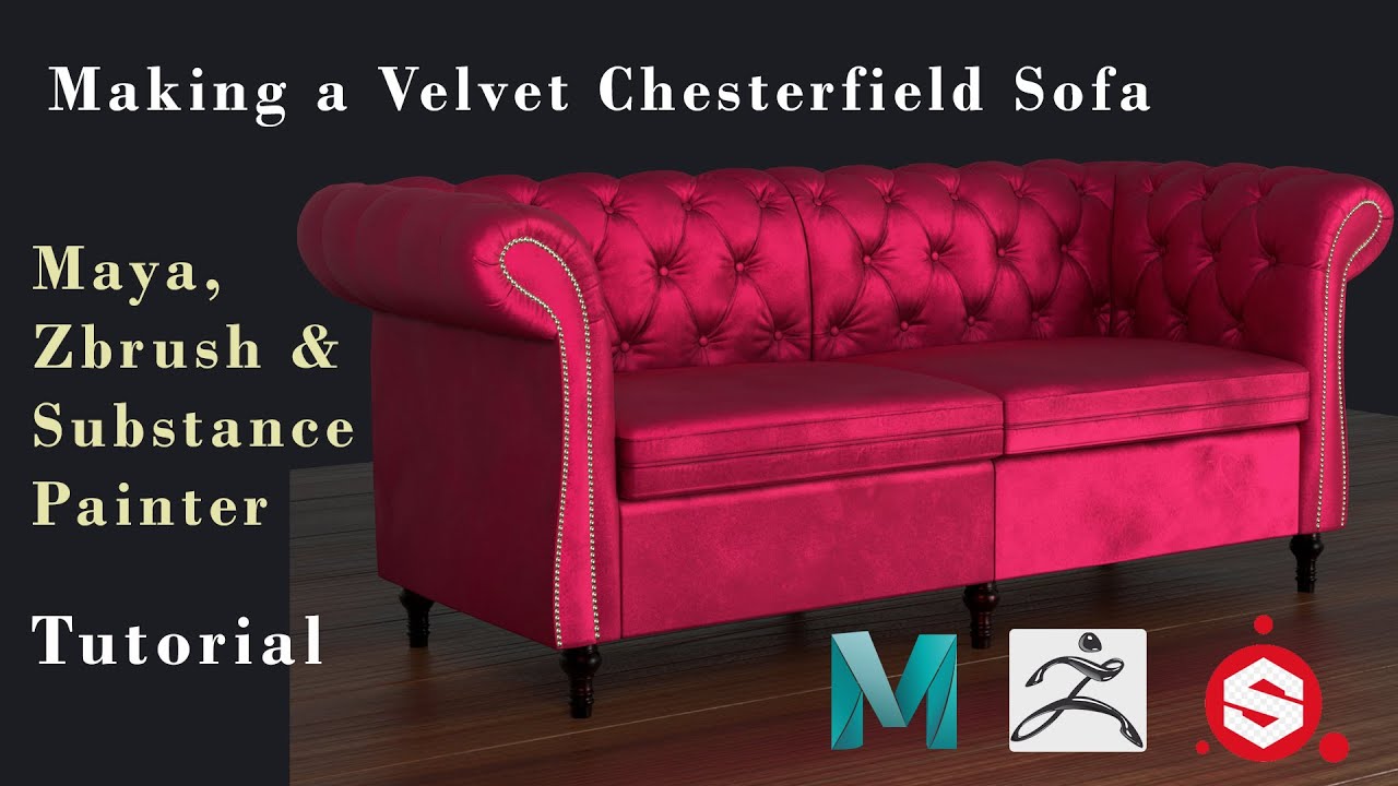 How to make Velvet Chesterfield Sofa(Maya, Zbrush & Substance Painter)
