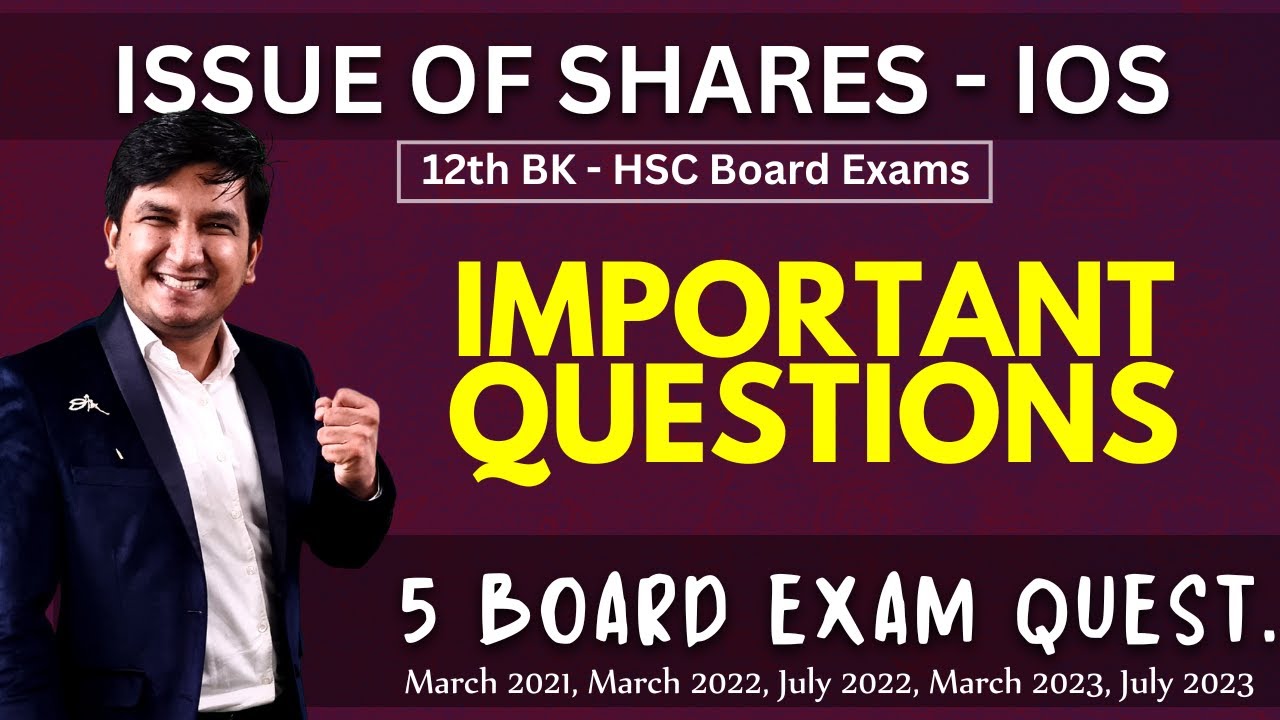 issue of shares important questions | board exam questions | ca piyush agarwal | class 12