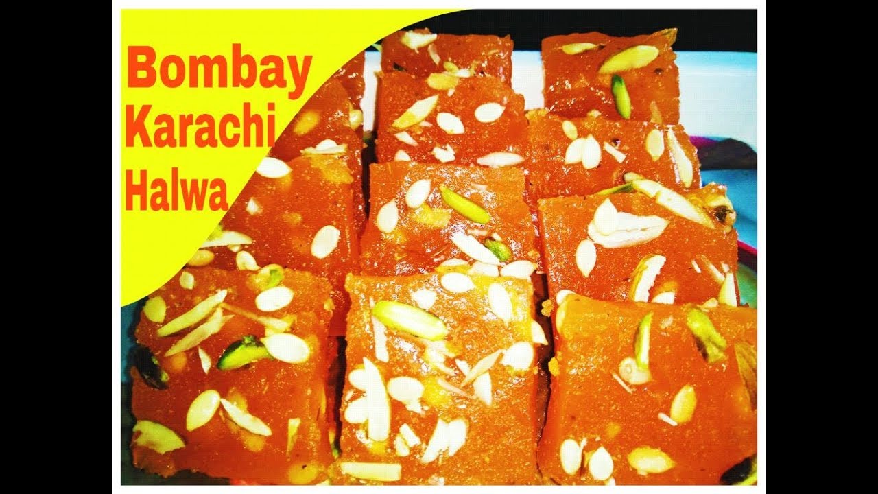 Bombay Karachi Halwa recipe / How to make Karachi Halwa / Corn flour Halwa /Easy and Quick Halwa