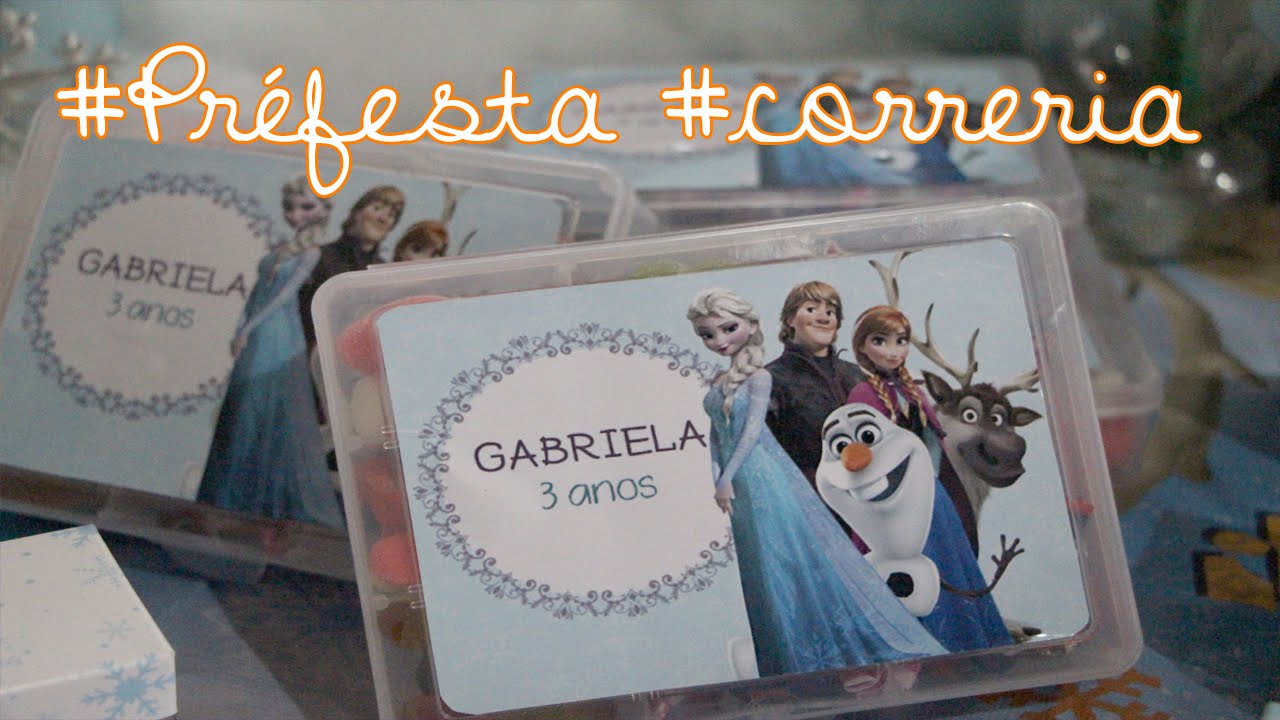 Pré festa frozen - Lembrancinha crianças e correria!