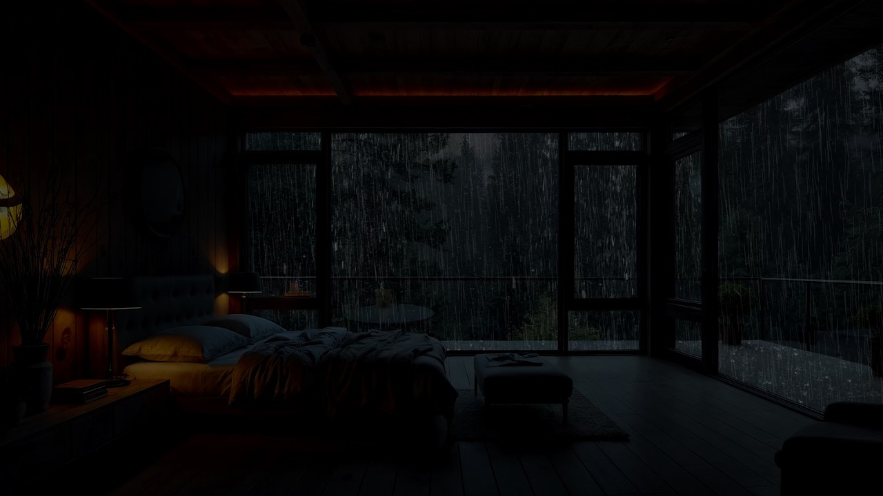 Soothing Rain Sounds with Thunder for Sleeping(No Ads) 🌧️Relaxing Rain Sounds for Peaceful Night