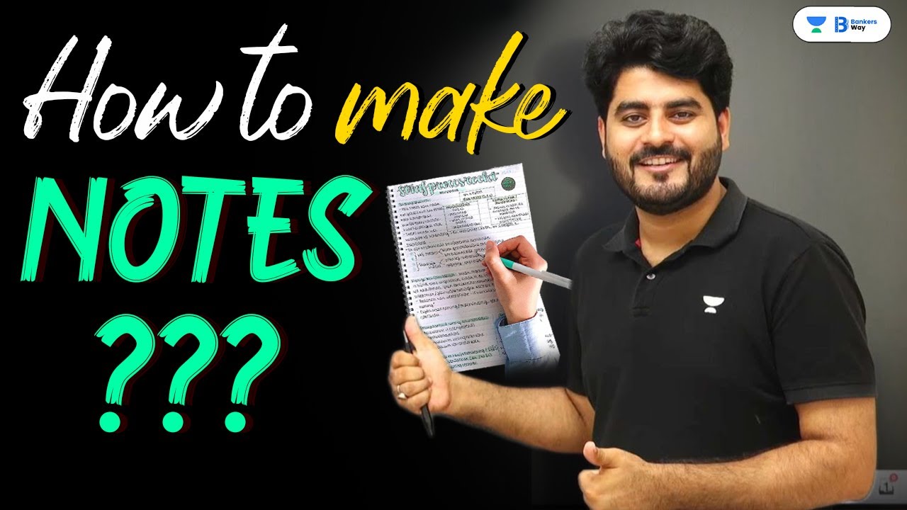 How to make Notes | Bank Exams 2024 | Study Tips by Vishal Sir