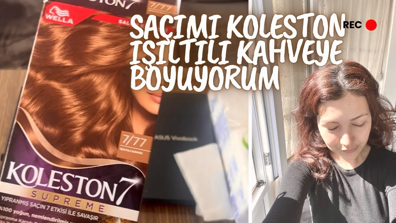 SAÇLARIMI IŞILTILI KAHVEYE BOYUYORUM 