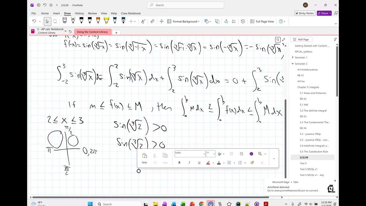 2/2/26 ap calc - 3rd hour