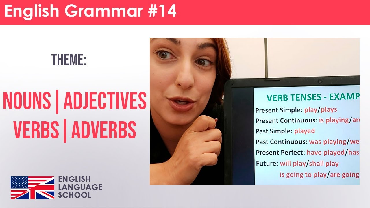 nouns, adjectives, verbs, adverbs (different parts of speech)