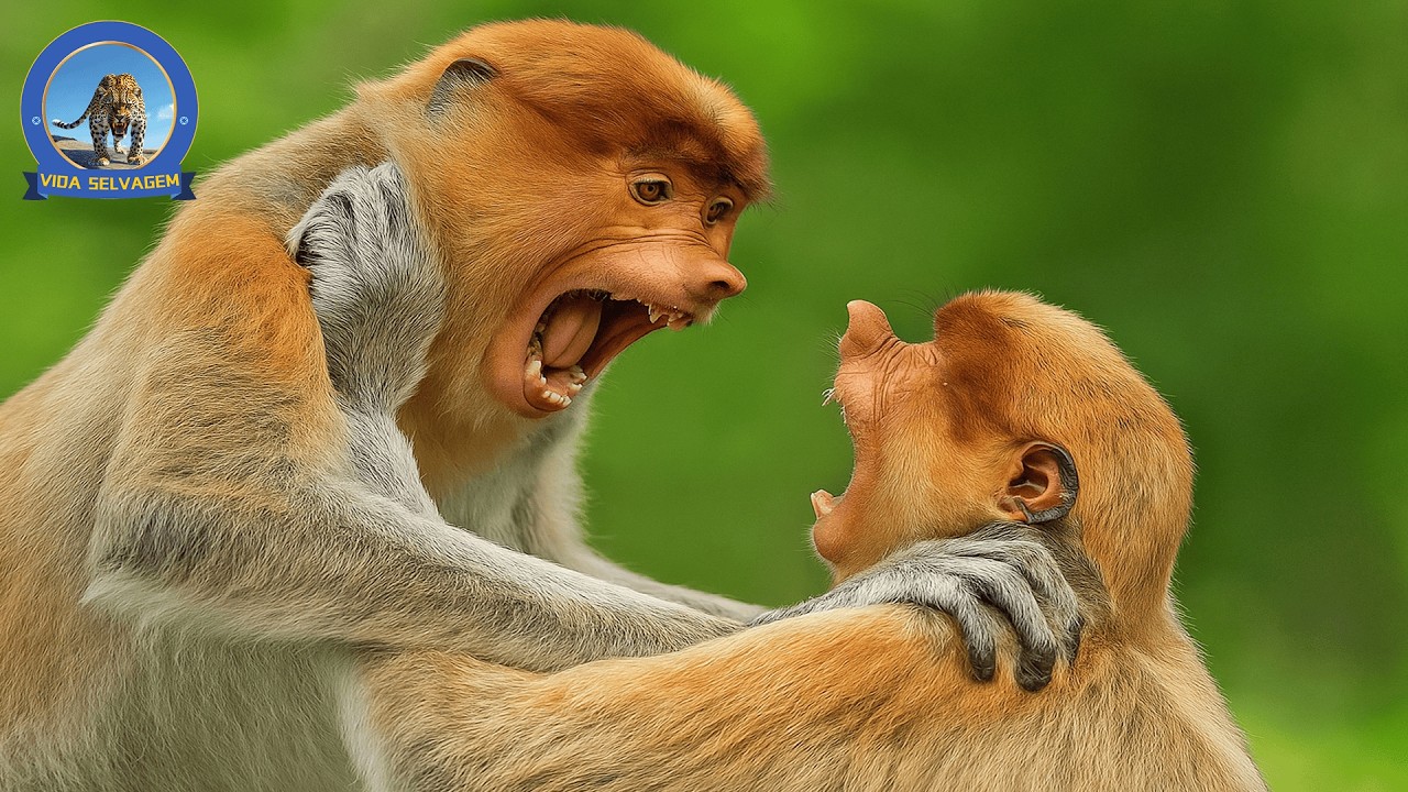 O Mundo Misterioso do Macaco Narigudo O Palhaço Único da Natureza #animaisselvagens #vidaselvagem