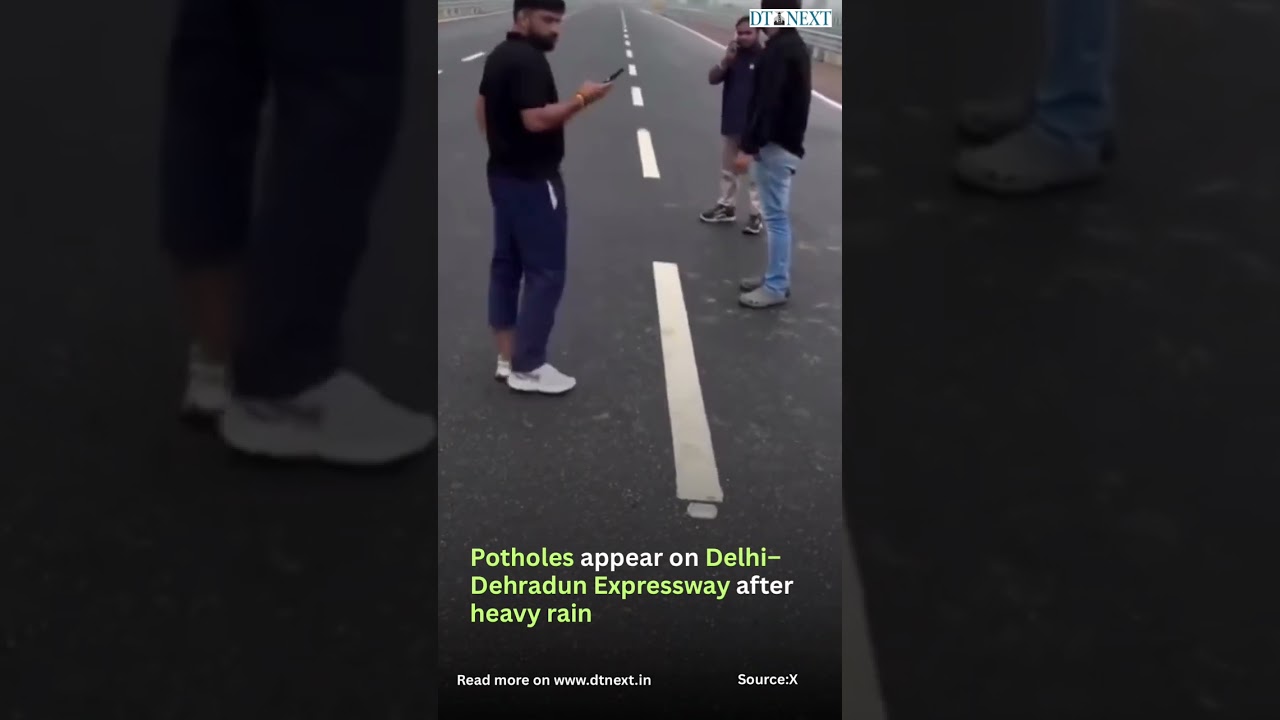 Potholes appear on Delhi&ndash;Dehradun Expressway after heavy rain