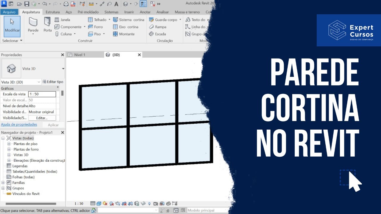 Como criar PAREDE CORTINA no Revit