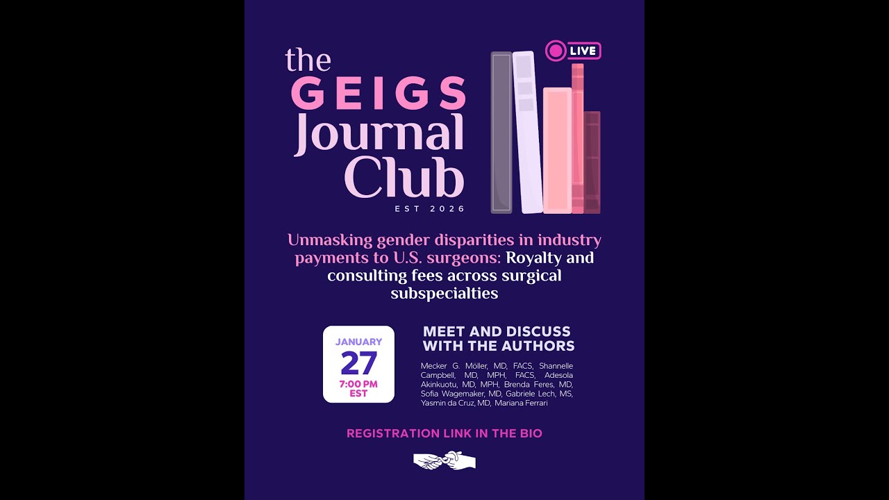 Unmasking Gender Disparities in Industry Payments to U.S. Surgeons | GEIGS Journal Club