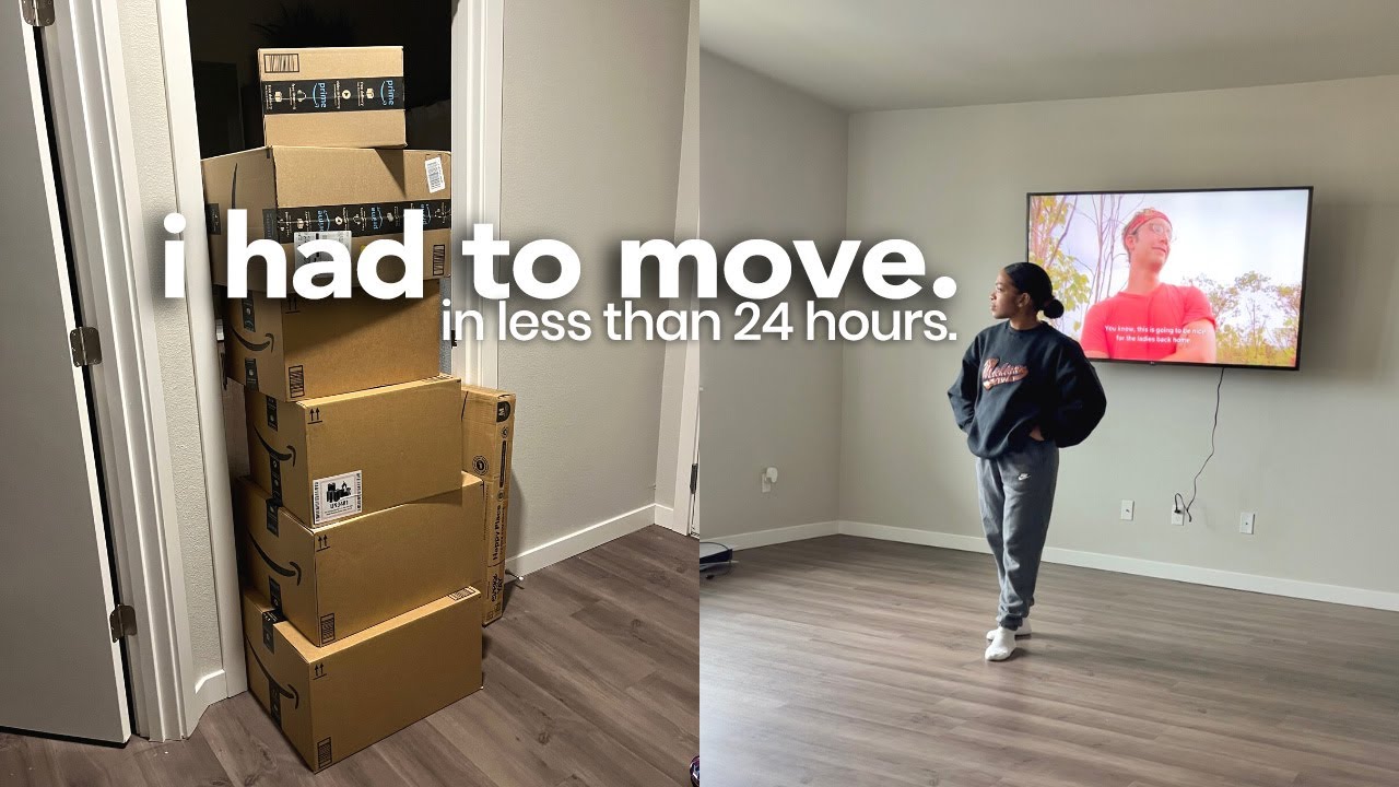 i had to move out of my apartment in 24 hours.