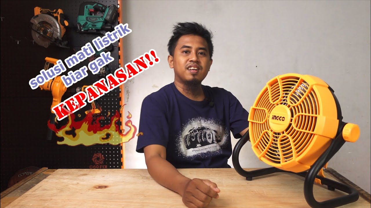 Praktis pakai baterai , kipas angin cordless INGCO CFALI2002 LITHIUM FAN
