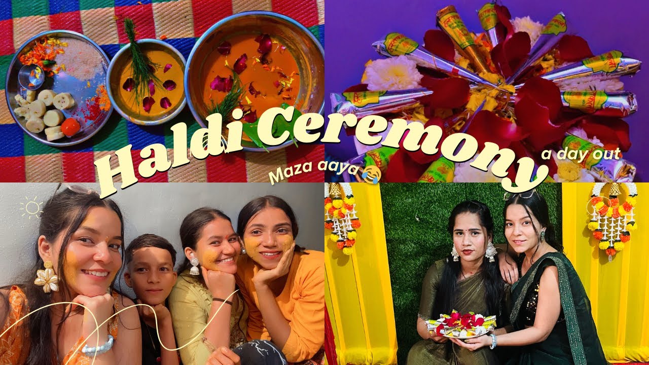 Cousin ki haldi 💛 #anjalilifelogs #haldi