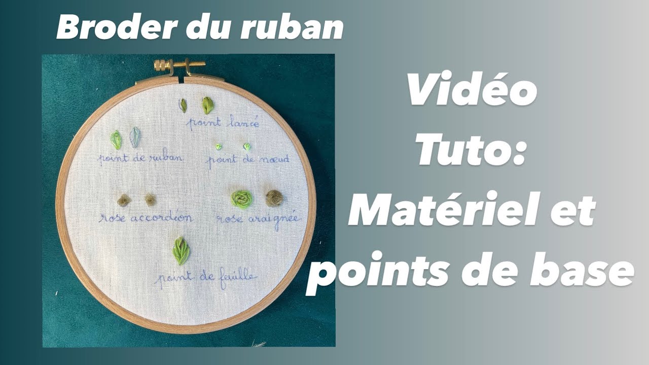 Broderie au ruban: vidéo tuto #tutobroderie #broderieruban
