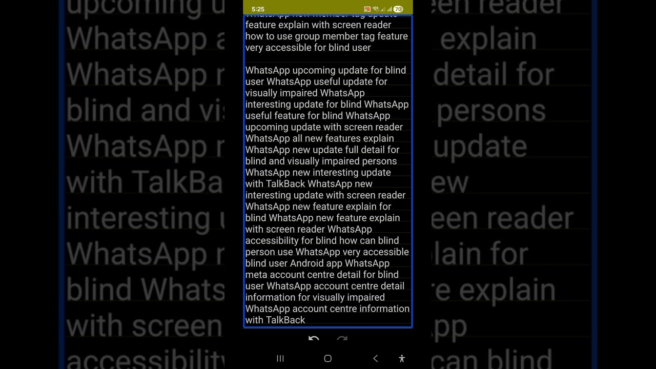 WhatsApp latest accessibility update for blind add member tag individual groups using WhatsApp 