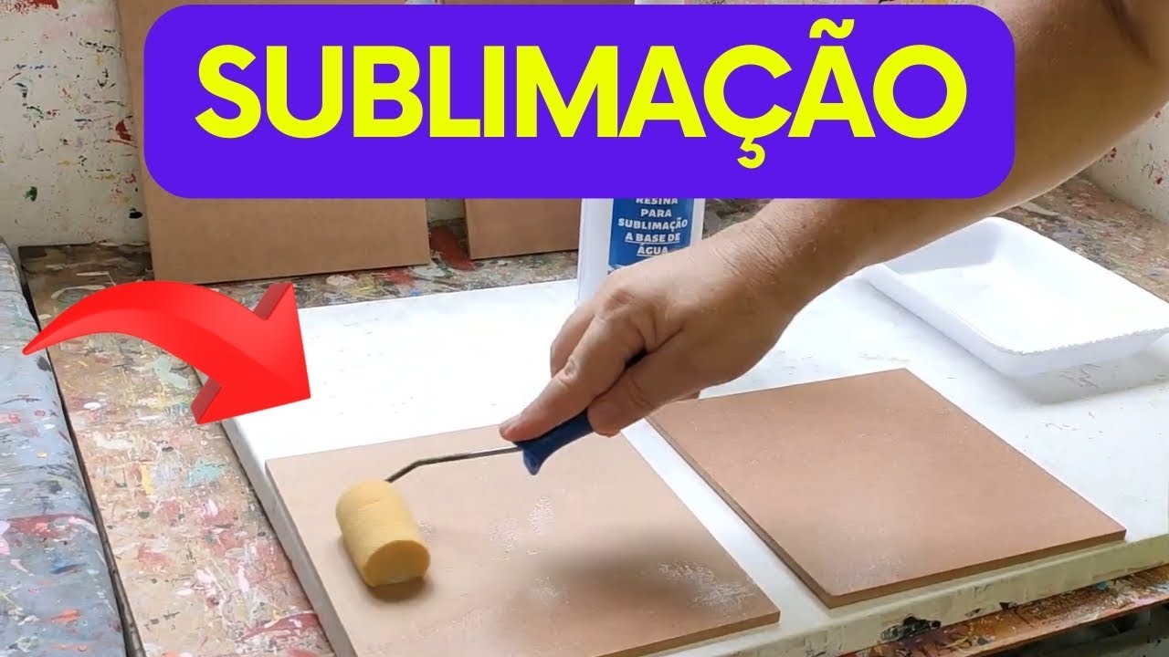 Aplicando Resina Sublimática em MDF Cru - Á BASE DE ÁGUA - SUBLIMAÇÃO EM MDF