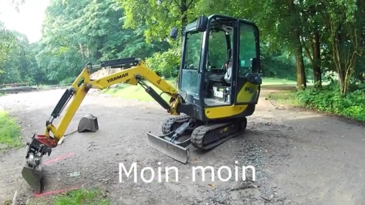 Minibagger Yanmar SV16-Kopfloch ausbaggern für Horizontalbohrung