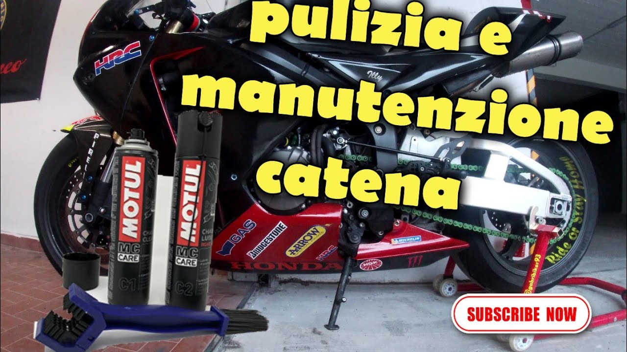 PULIZIA E MANUTENZIONE CATENA MOTO !! CBR600RR KIT MOTUL !!
