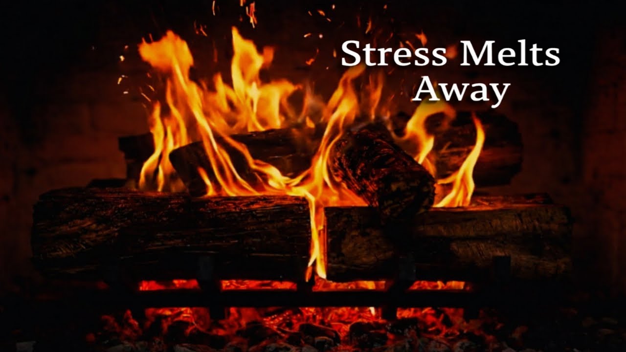 Stress Melts Away 🔥 Cozy Fireplace Ambience for Deep Relaxation, Sleep & Anxiety Relief
