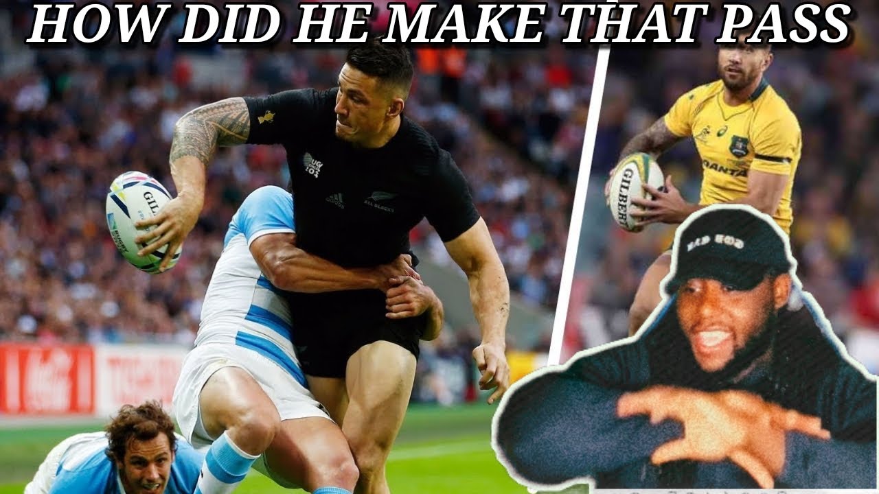 American Football player react to IMPOSSIBLE RUGBY SKILLS