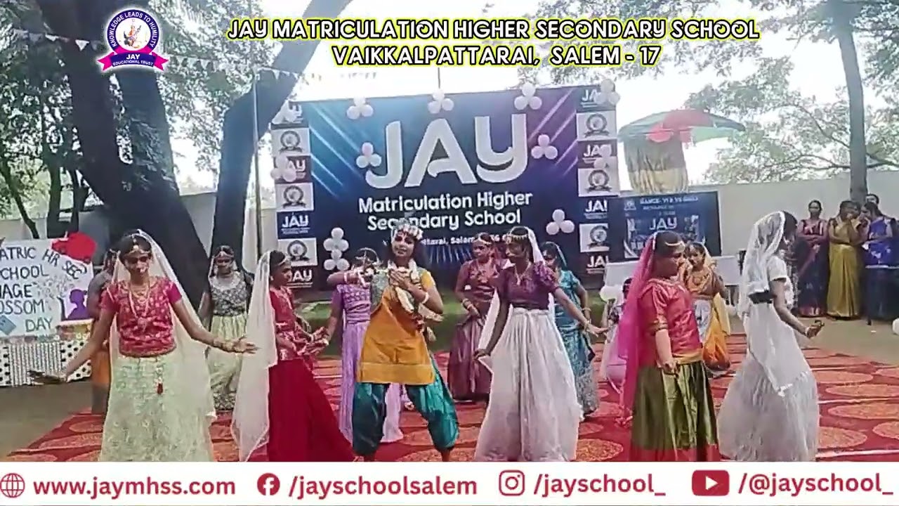 Beautiful Group Dance on Raadhai Manathil | Language Blossom Day | Jay School | Salem
