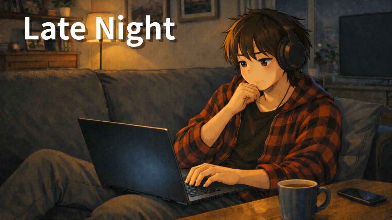 Late Night Work 💻 Japanese Lofi Chill Beats　　(1h 14m)