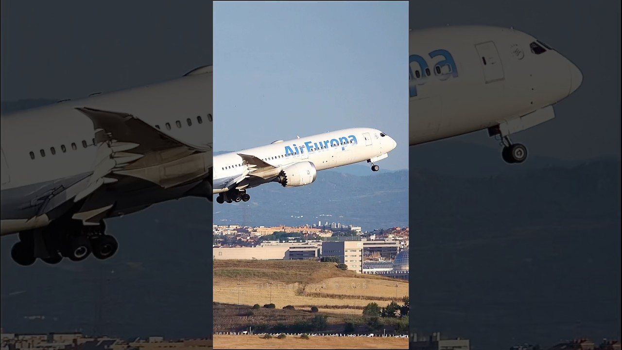 Air Europa 787-9 Dreamliner leaving Madrid-Barajas ✈️ #aireuropa #787 #dreamliner #madrid #barajas