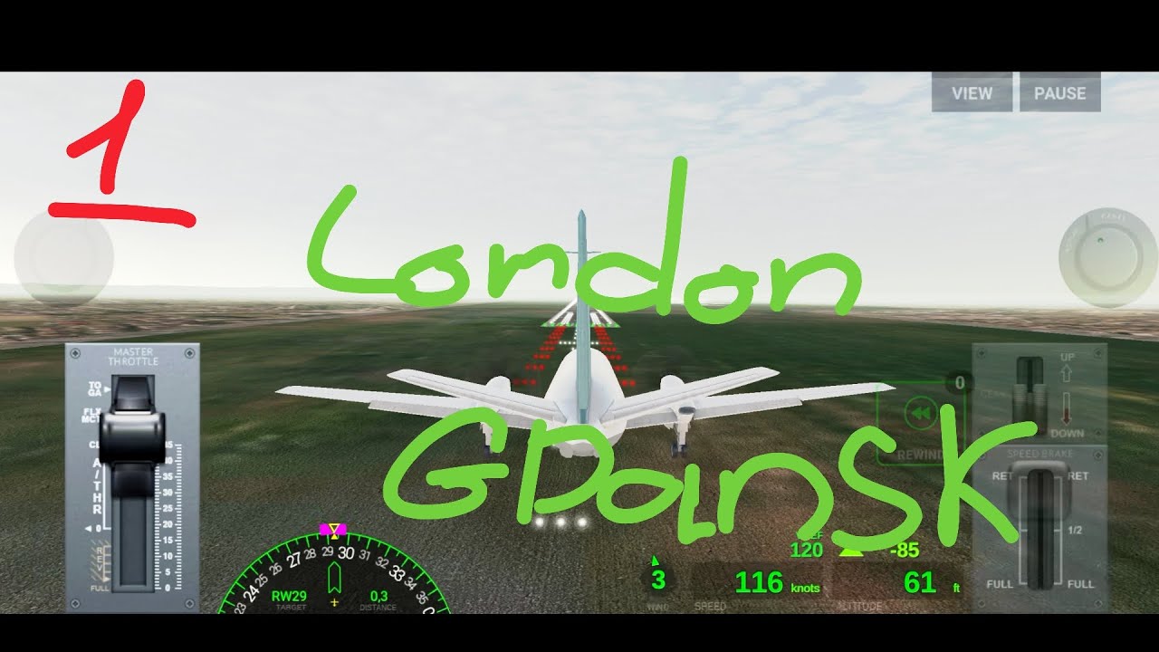 SAAB 340 / LONDON-GDANSK FULL FLIGHT / AIRLINES COMMANDER
