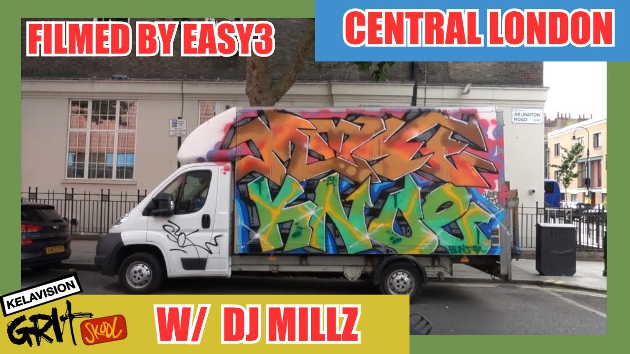CENTRAL LONDON GRAFFITI WALK JUNE 2025// KELAVISION GRIT SCHOOL with DJ MILLZ FILMED BY EASY3