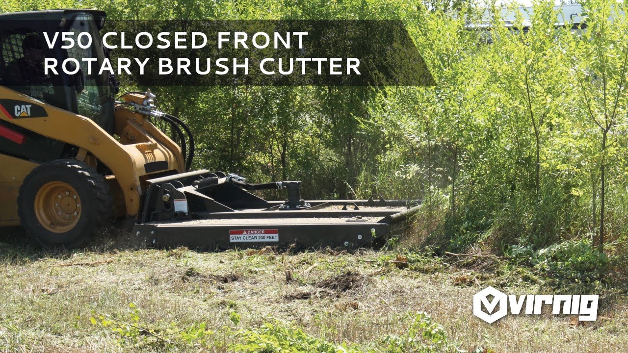 V50 Closed Front Rotary Brush Cutter - Skid Steer Attachment