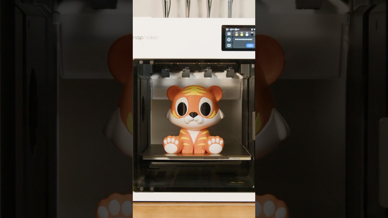 🐯 4-Color Tiger Cub #SnapmakerU1 #3dprinting #3dprinter #3dmodel #toys #tiger #multicolor #colorful