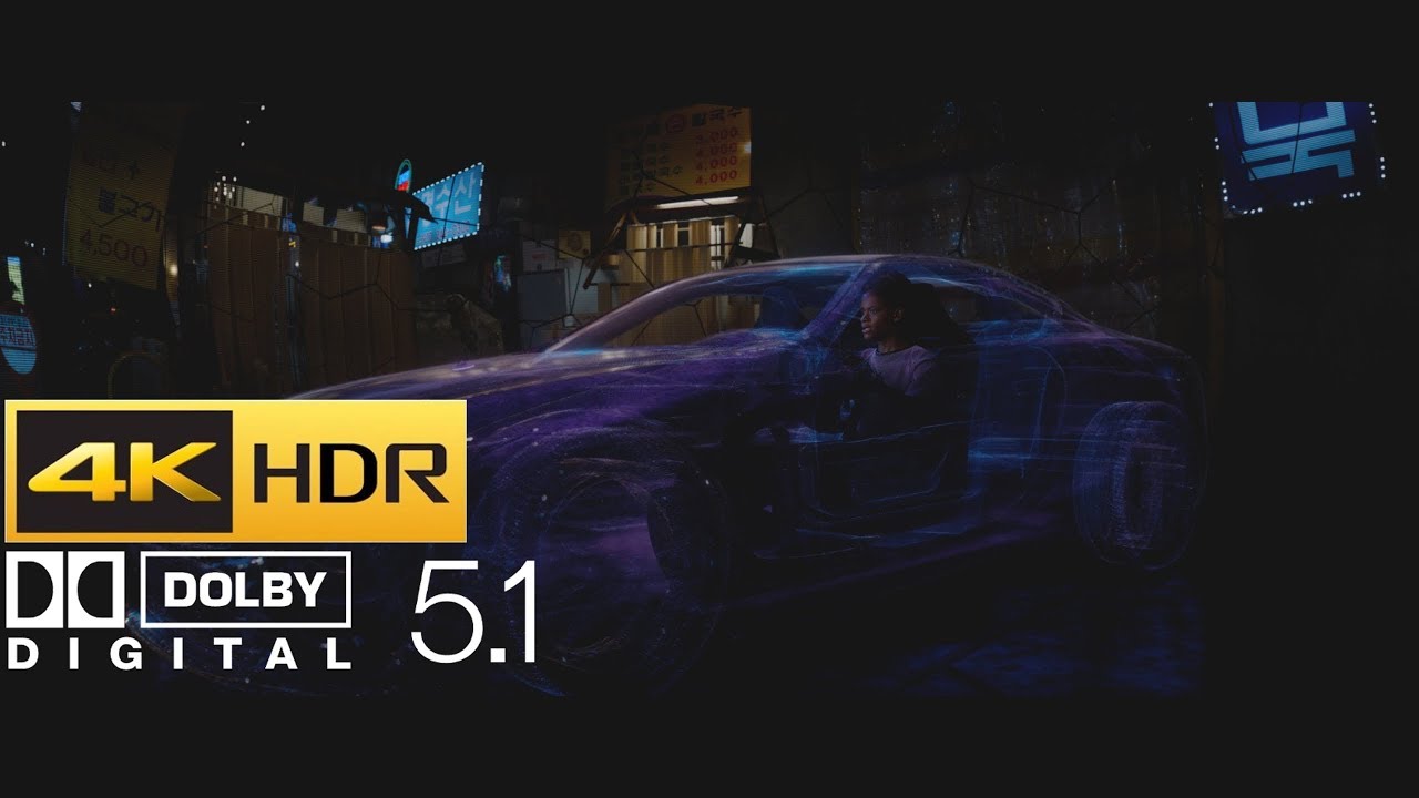 Black Panther - South Korea Car Chase (HDR - 4K - 5.1)