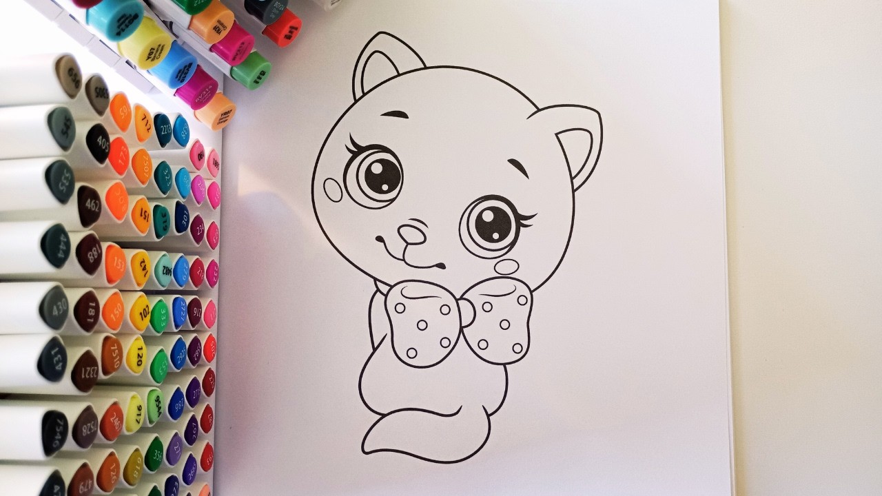 ASMR Coloring a Super Cute Kitty🥰💕| Color With Me