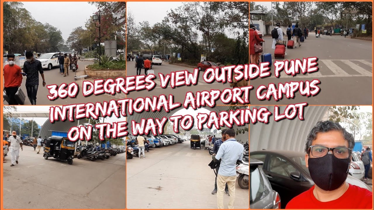 360 Degrees View Outside Airport Campus On Way To Parking Lot Post Covid-19 Lock Down, Pune, India.