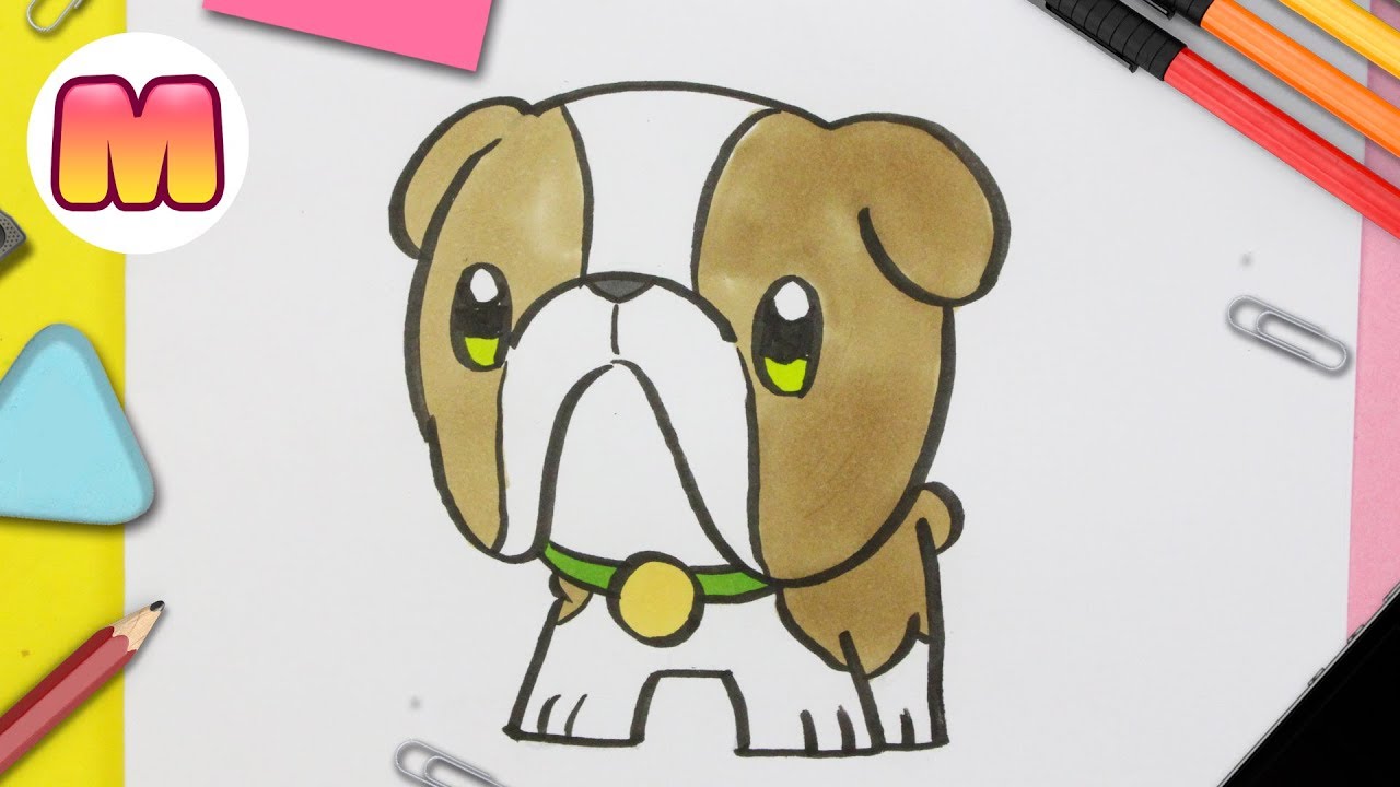 COMO DIBUJAR UN PERRO BULLDOG PASO A PASO: Os enseñamos a dibujar un perro fácil para niños