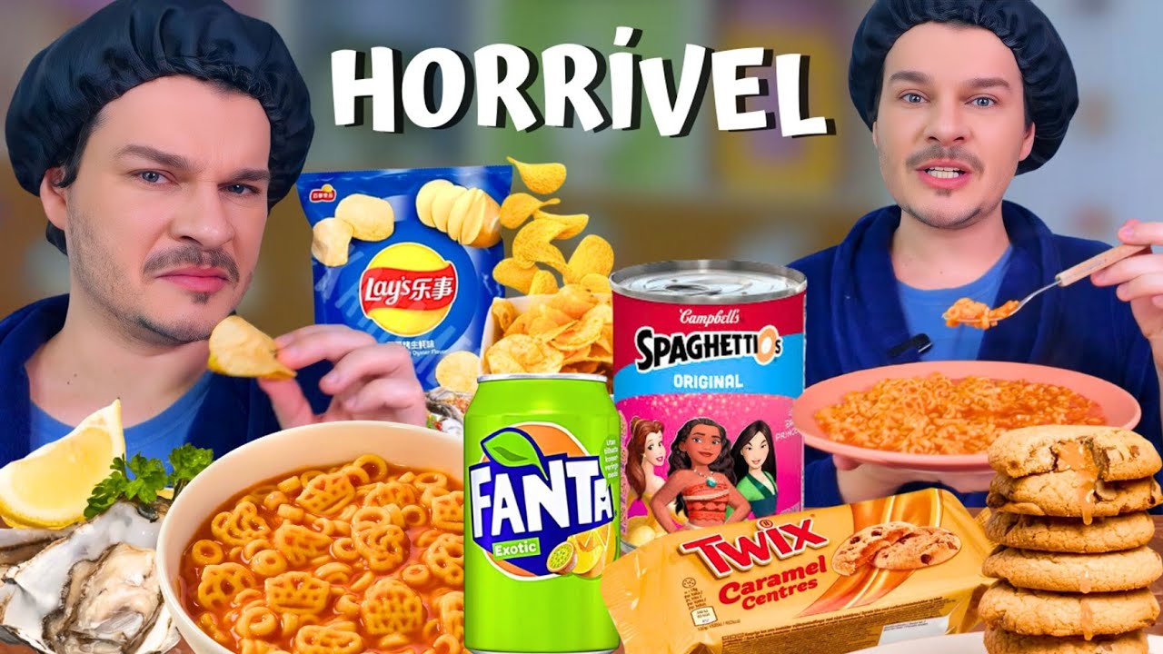 MACARRÃO EM LATA, BATATA SABOR ALHO E OSTRA, FANTA DIFERENTE / COMIDAS IMPORTADAS - Vale a pena?