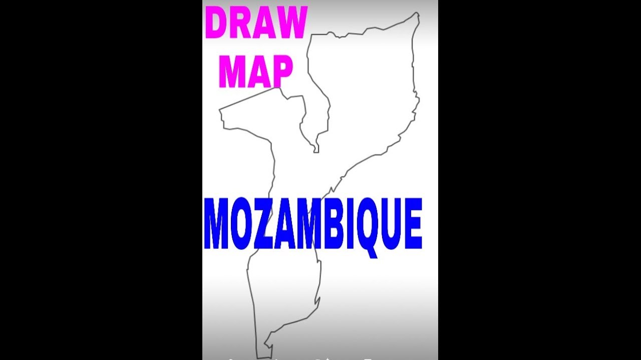 How To Draw Map Of Mozambique.  (Step by step) learn your Geography