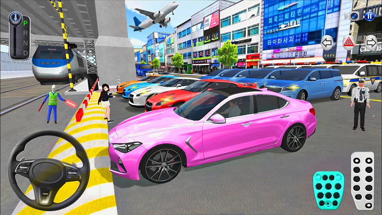 New Pink Mercedes G63 & Supercars vs Bullet Train🚄🚘 3D Driving Class 2025 - Android Gameplay🎮