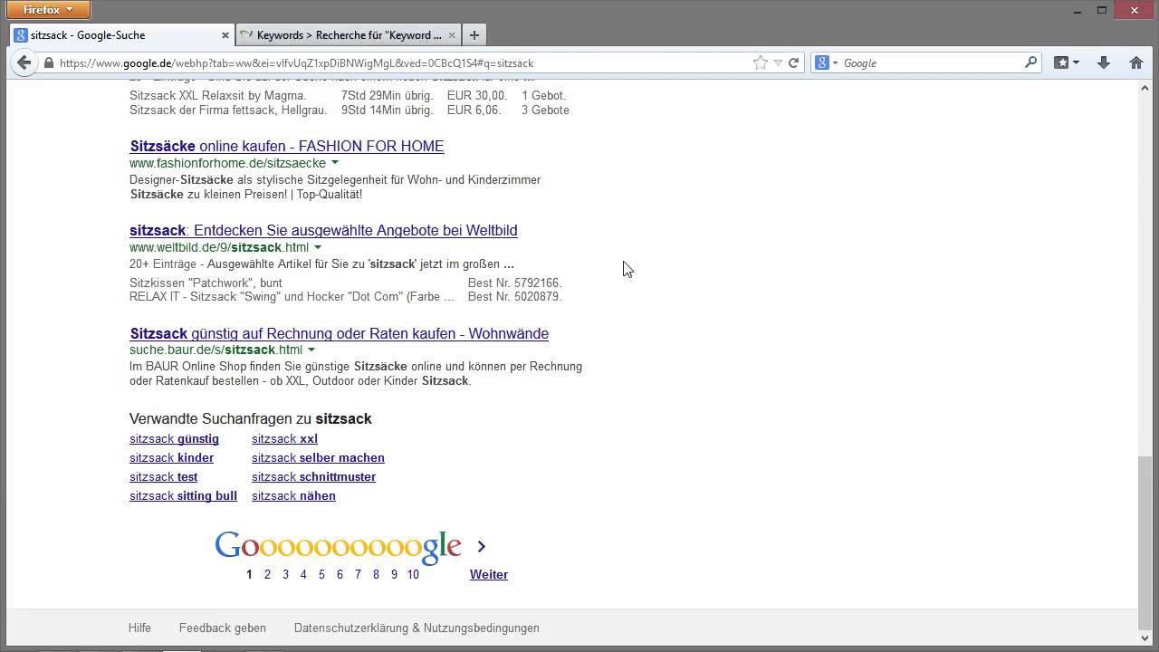Der Weg zum richtigen Keyword - Suchmaschinen-Optimierung